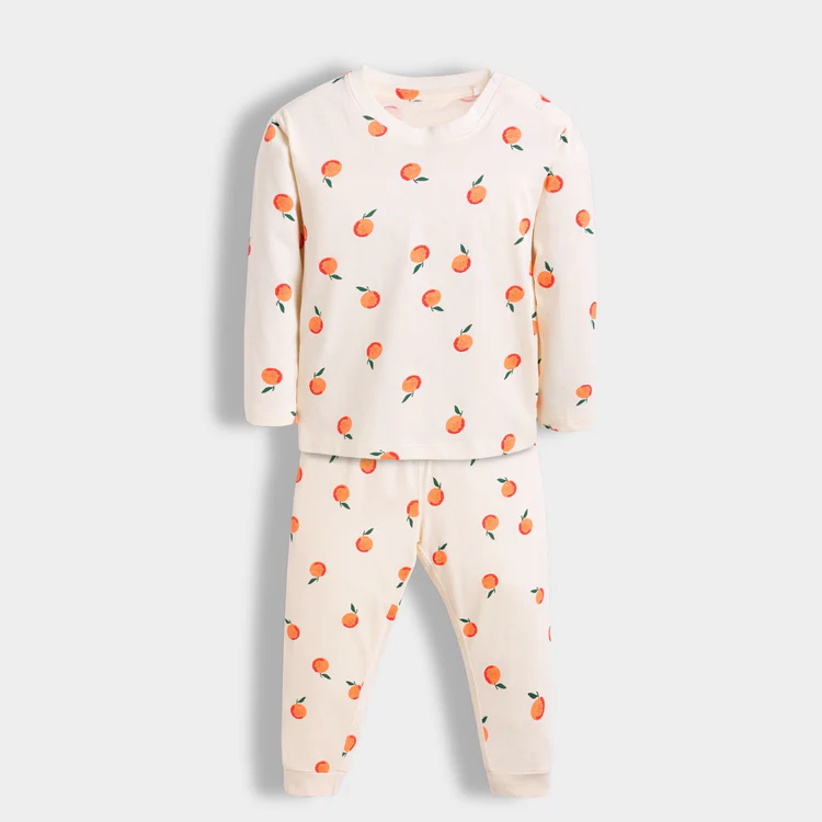 Unisex Kids’ 4-Pack Cotton Pajama Sets – Astronaut, Safari, Lemon & Orange Prints .