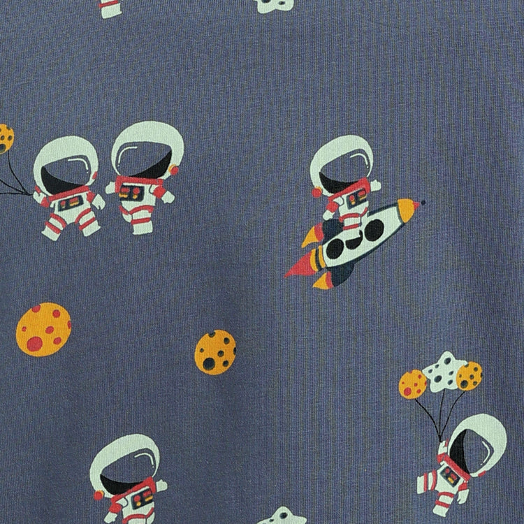 Unisex Kids’ 4-Pack Cotton Pajama Sets – Astronaut, Safari, Lemon & Orange Prints .