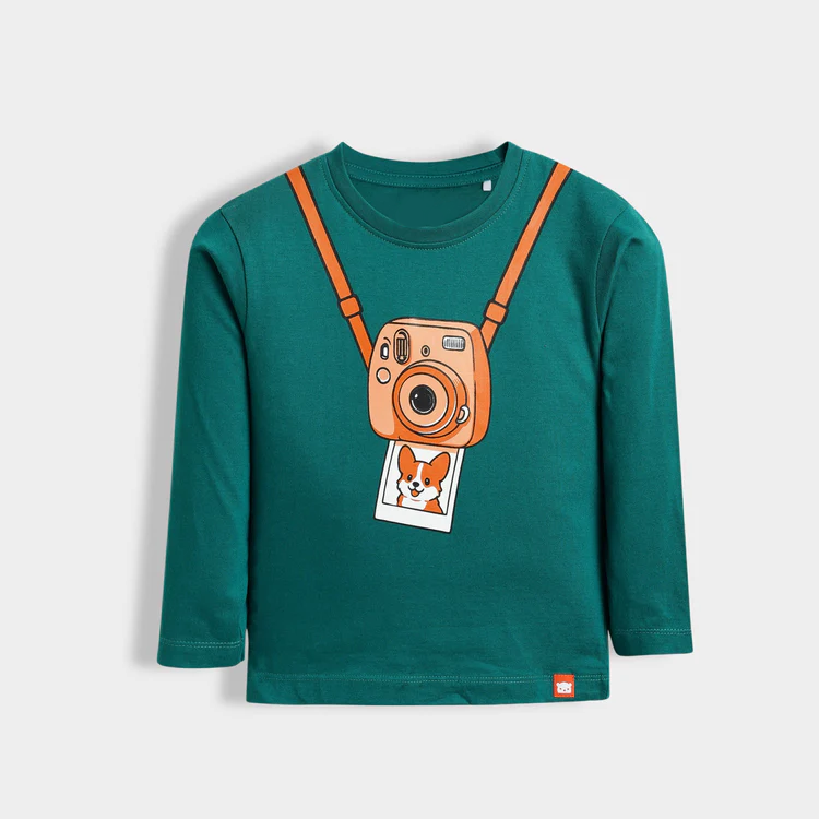 Kids Cartoon & Dino Print Full Sleeve T-Shirt Combo (Pack of 5) – Soft Cotton Everyday Wear