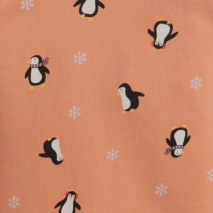 Boys & Girls Full Sleeve Pajama Set – Cute Penguin Theme