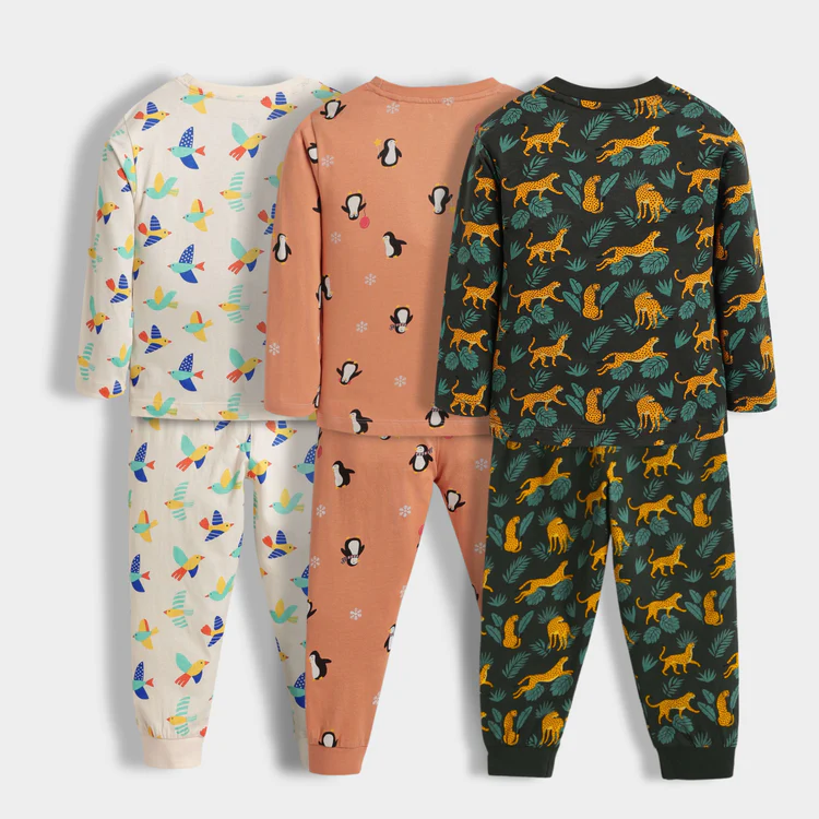 Kids Cotton wear Set – ( Bird , penguin , leopard ) Pack of 3