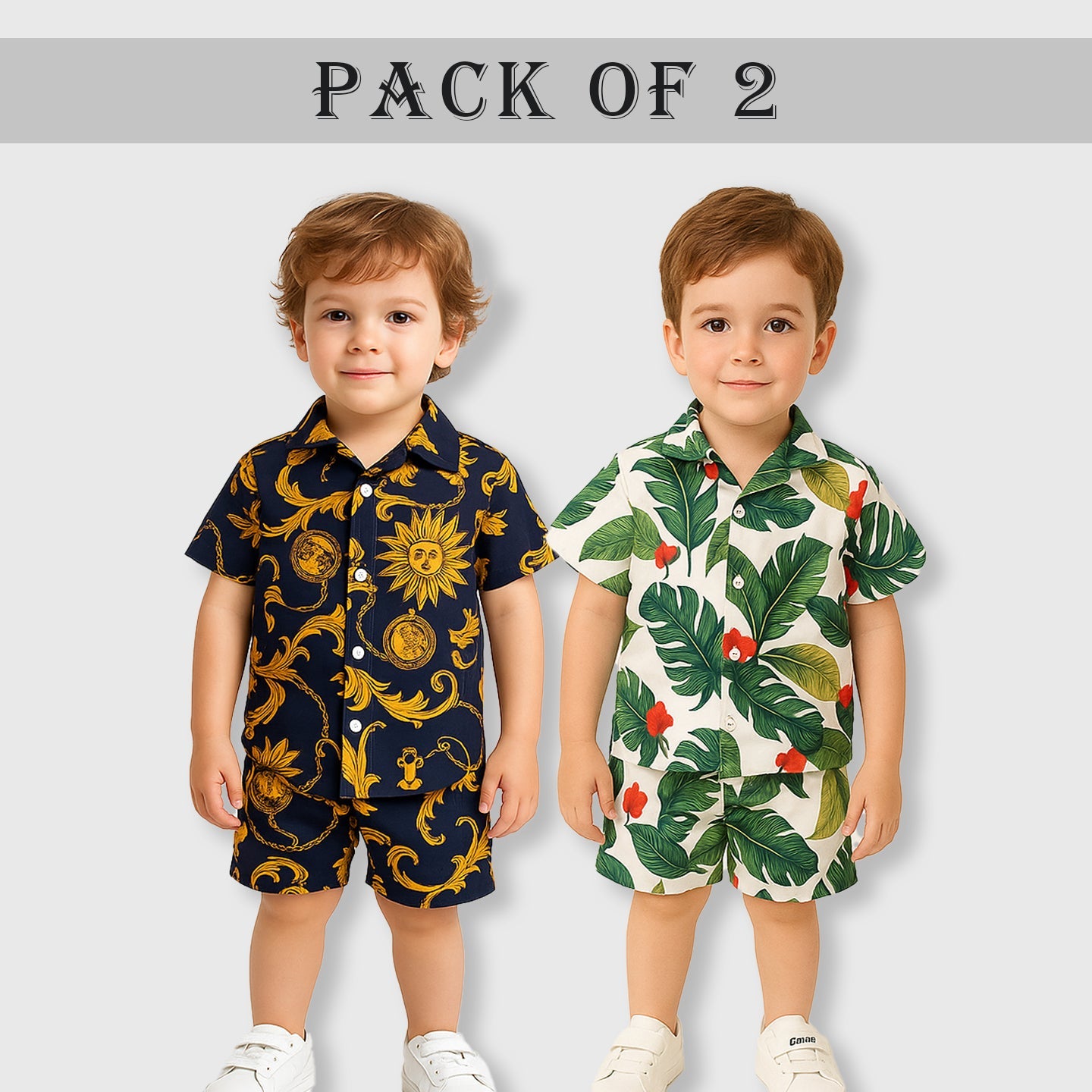 Trendy Blue Sun And Green Leaf (Combo Pack Of 2 )