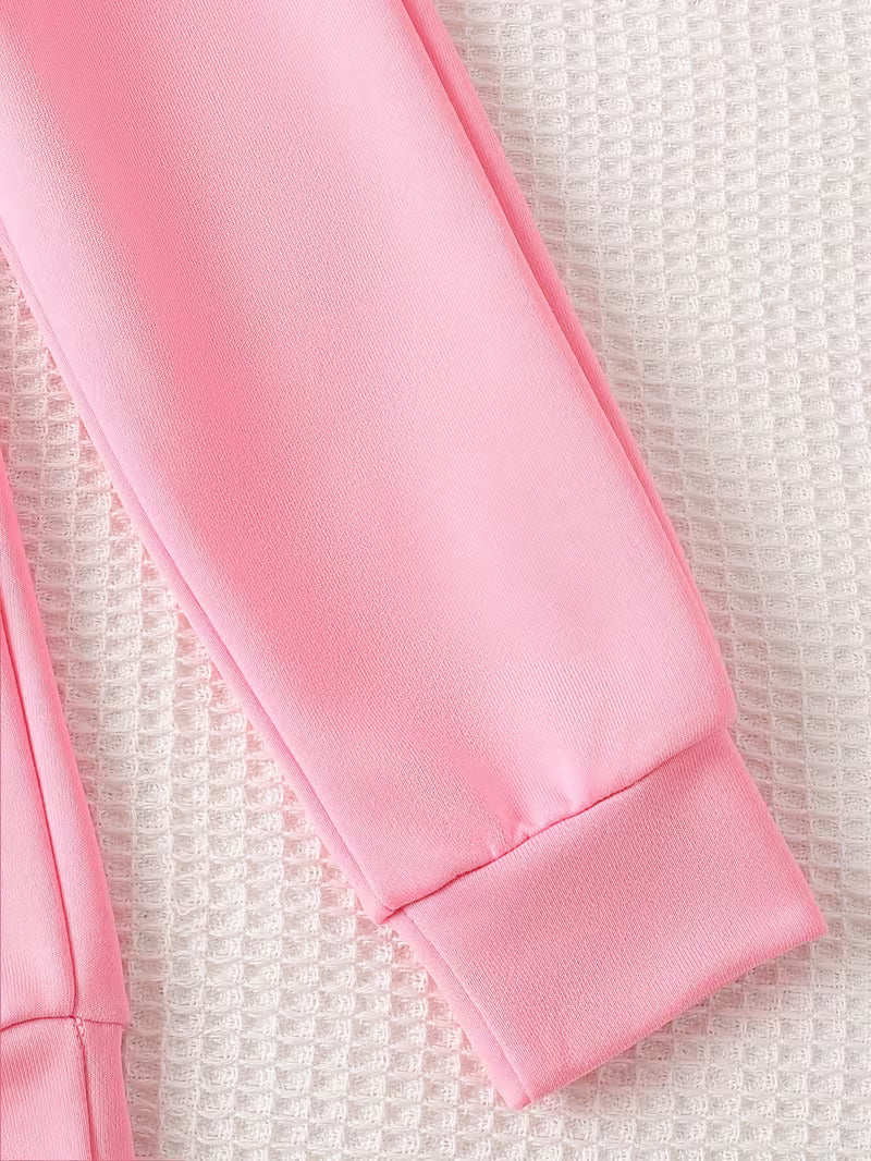 BABY GIRL PRINTED WINTER FLEECE TRACKSUIT