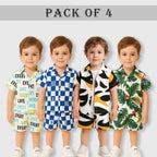Unique Blue Box And Every Minute, Green Leaf Black Yellow (Combo Pack Of 4 )