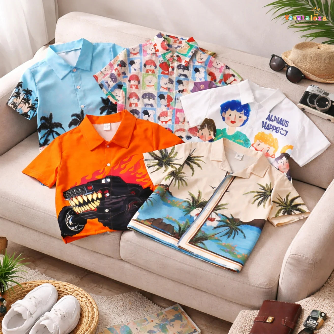 Boys Premium Printed Casual Shirt Collection – Trendy Summer Half Sleeve Designs