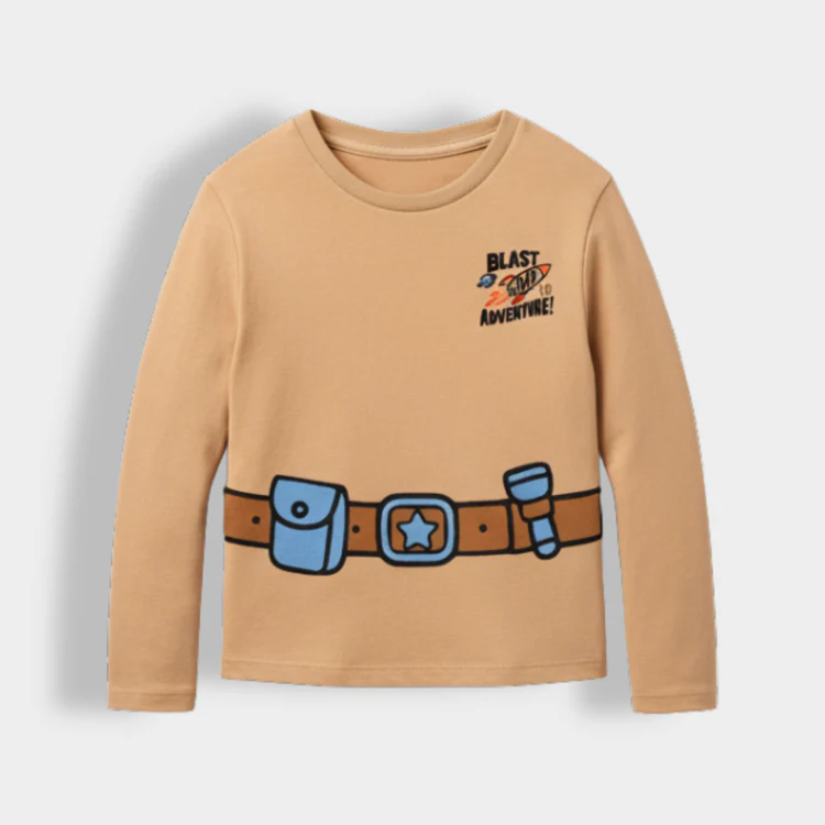 Kids  Printed & Graphic Long Sleeve T-Shirt Combo (Pack of 5) – Adventure & Casual Wear