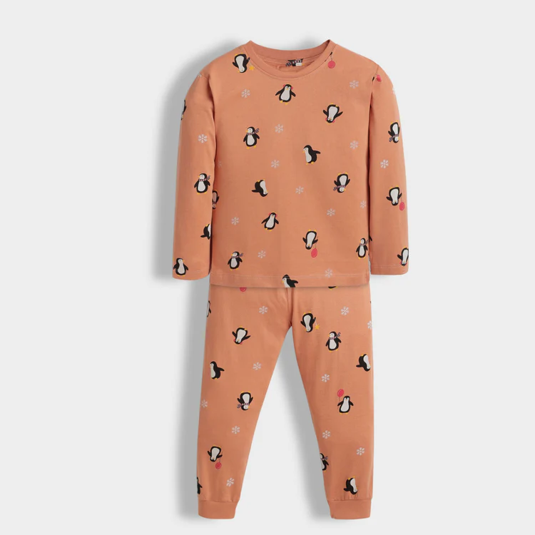 Kids Cotton  wear Set – Pack of 3 (Fruit, Penguin, Safari Jeep Prints) .