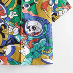 Boy's stylish New Colourful Ghost Graphic Line Designer Box Button Front of (Combo Pack Of 3) Shirt For Boy
