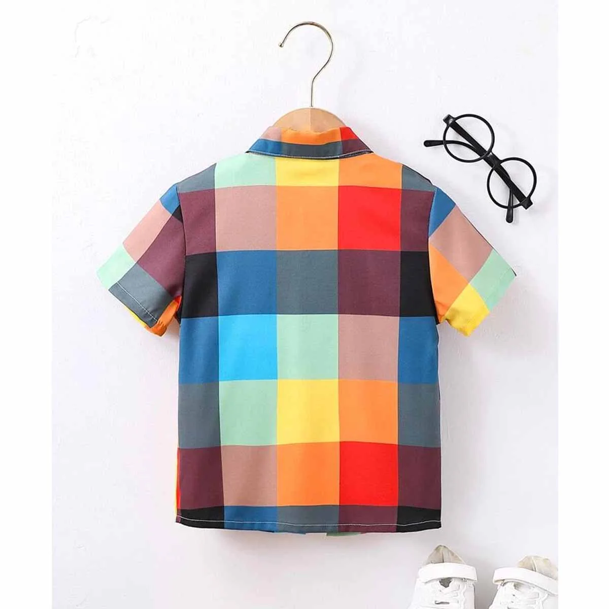 Boy's stylish New Colourful Ghost Graphic Line Designer Box Button Front of (Combo Pack Of 3) Shirt For Boy
