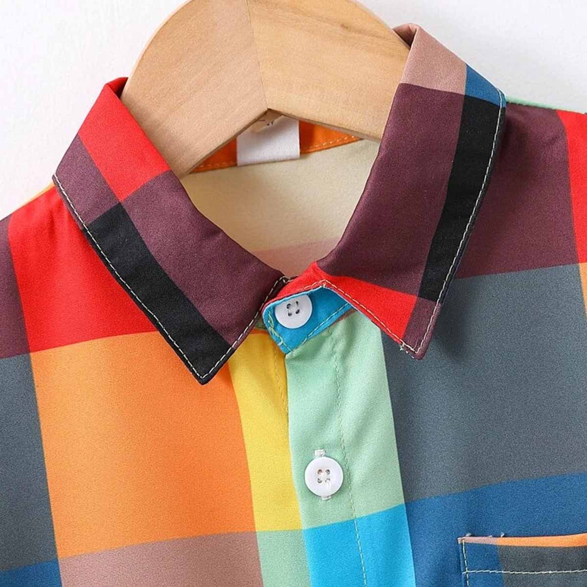 Stylish Multicolors Sky Naryeli  Colourful Graphic Designer Button Front Shirt For Boys ( Pack of 6)