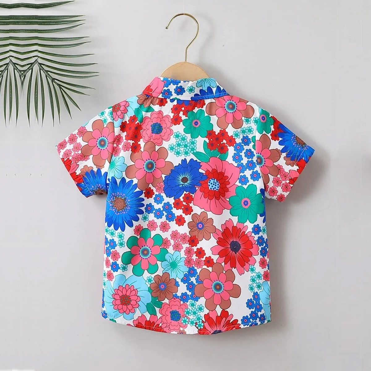 Boy's Stylish Floral and Plaid Patched Pocket Box Designer Animal Button Front (Combo Pack Of 4) Shirt For Boy