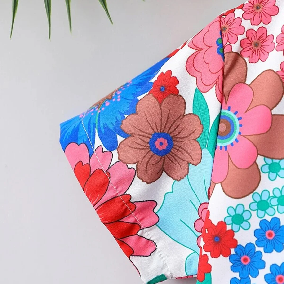 Bwools Flower Floral Designer Print Button Front Shirt For Boy.