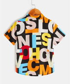 Stylish New Colourful Abcd Graphic Designer Button Front of ((Combo pack For 6)) Shirt For Boy.. (For 6 Month to 10 Year)