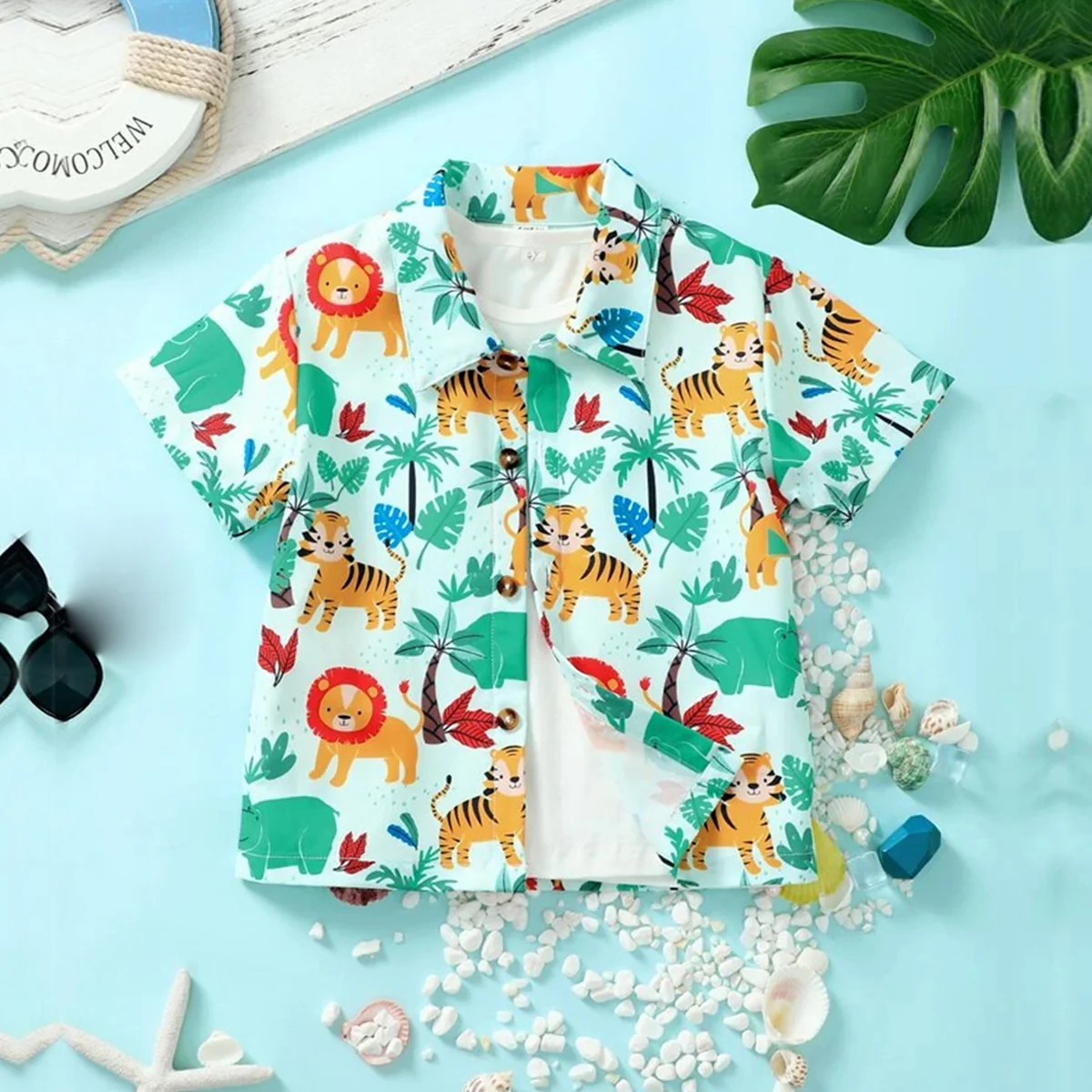 New sky multi-Line box  l Graphic Designer Button Front of ((Combo pack For 5)) Shirt For Boy