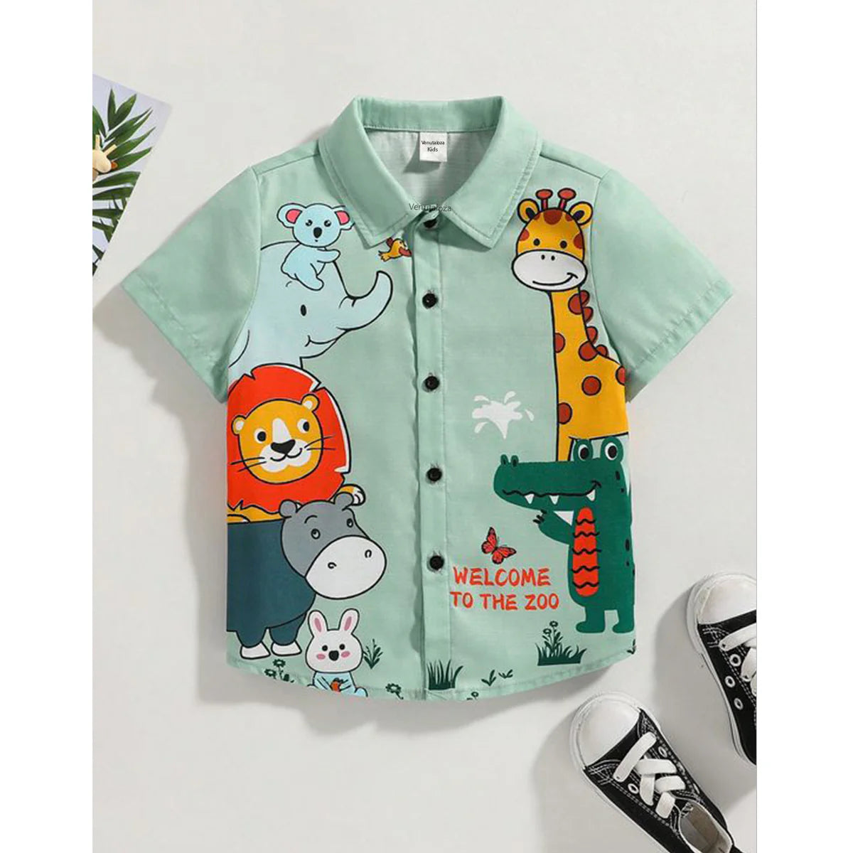 BWOOLS Tropical Casual Tree & Outdoor  Designer Button Front (Combo pack For 3) Shirt For Boy.