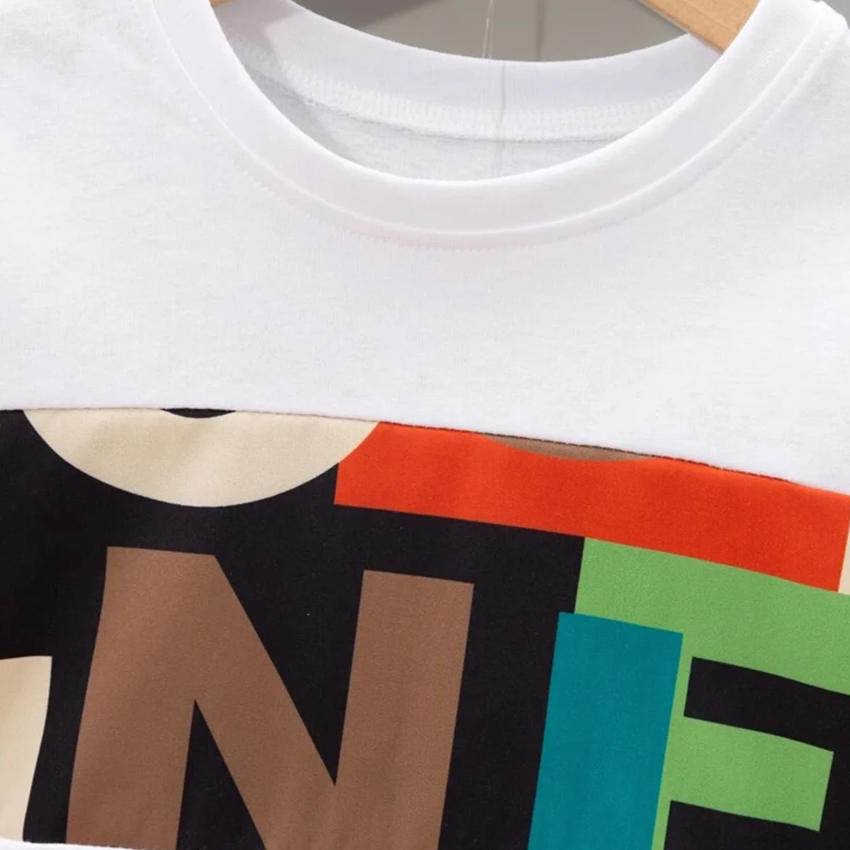 Stylish Baby Set Letter Graphic Print_Cami & Multi Black (Combo Pack Of 2) T-Shirt & Pants.