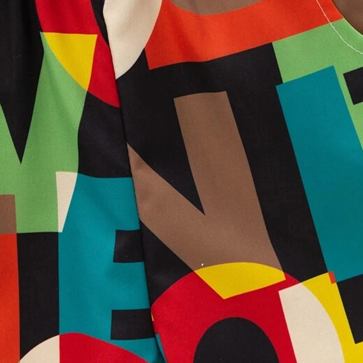 Stylish Baby Set Letter Graphic Print_Cami & Multi Black (Combo Pack Of 2) T-Shirt & Pants.