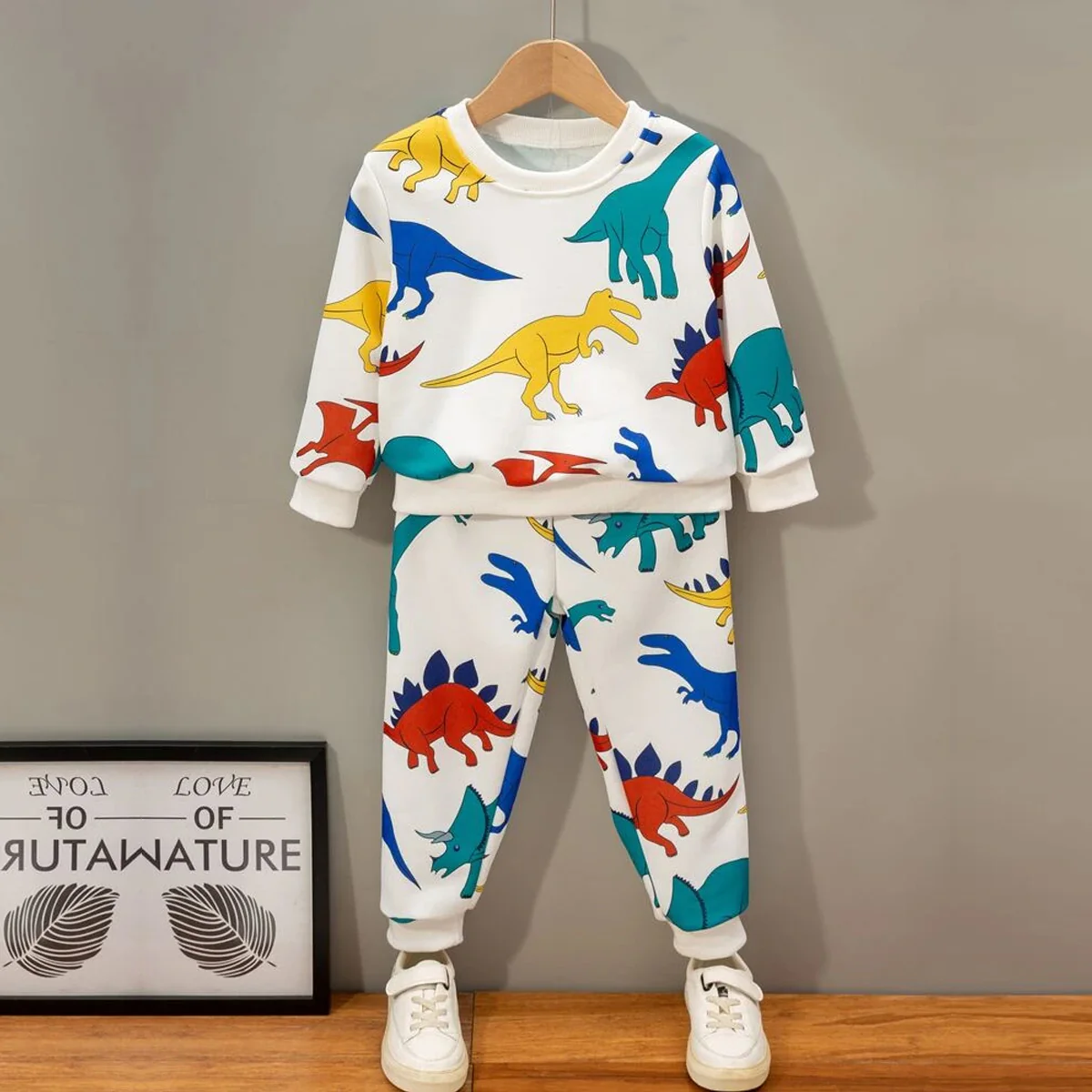 Stylish Baby Set Dinosaur Animal & Truck Fleece & Round Neck Cartoon (Combo Pack Of 3) T-Shirt & Pants