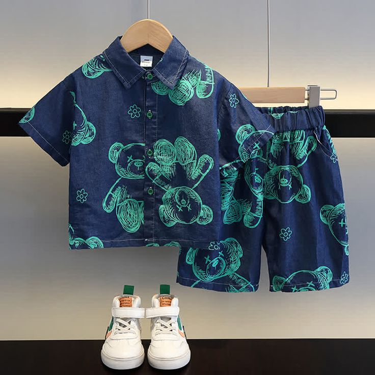 Trendy Unisex Blue Teddy And Multiline Cord Set (Combo Pack For 2 )