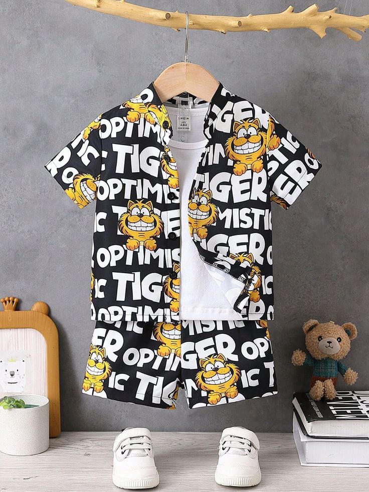 Beautiful Tiger , Every Minute , Multiline, Black Yellow (Combo Pack Of 4)