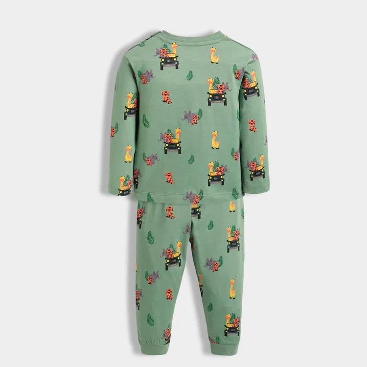 Kids Cotton  wear Set – Pack of 3 (Fruit, Penguin, Safari Jeep Prints) .