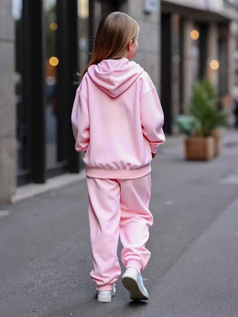 love heart print girls long sleeve hoodie